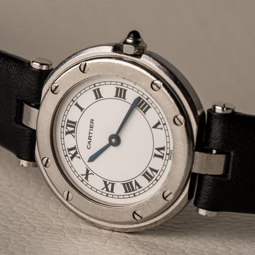 Montre Cartier Santos Ronde - Montre en acier 58 Facettes TOT-02242
