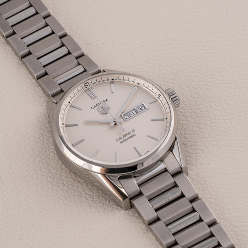 TAG Heuer Carrera Calibre 5 - Montre en acier 58 Facettes TOT-02342