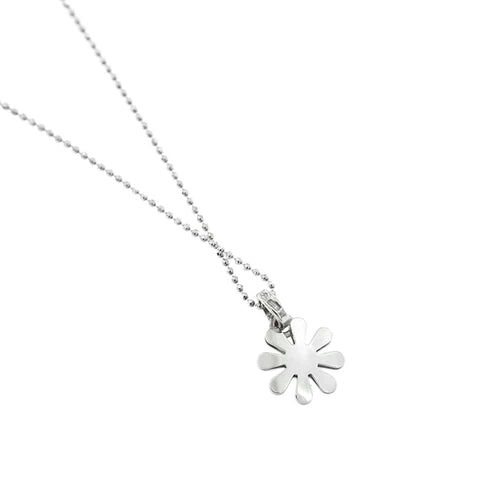 Collier Collier - Chaîne à billes avec pendentif marguerite en or blanc 18 ct et diamants 58 Facettes 27669