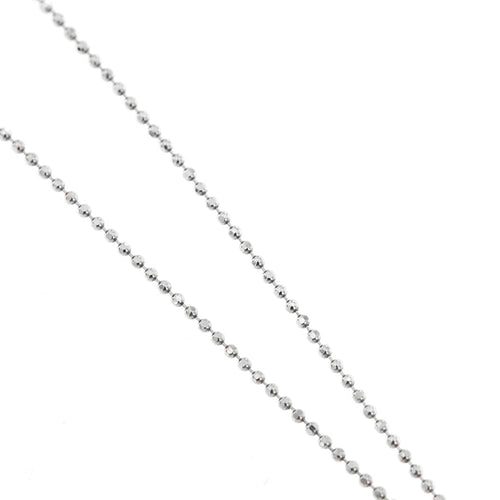 Collier Collier - Chaîne à billes avec pendentif marguerite en or blanc 18 ct et diamants 58 Facettes 27669