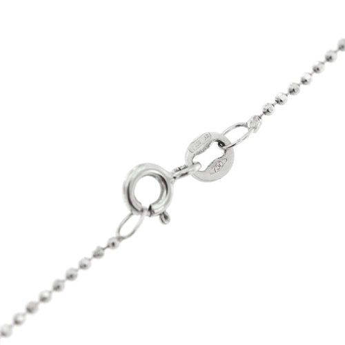 Collier Collier - Chaîne à billes avec pendentif marguerite en or blanc 18 ct et diamants 58 Facettes 27669