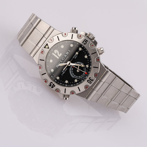 Bulgari Diagono GMT - Montre en acier 58 Facettes TOT-02353