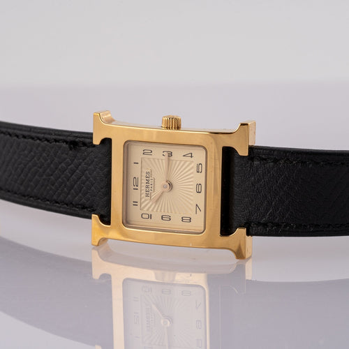 Hermès Heure H - Montre en plaqué or HH1.201 58 Facettes TOT-02390