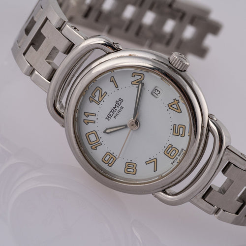 Hermès Pullman - Montre PU2.210 en acier 58 Facettes TOT-02383