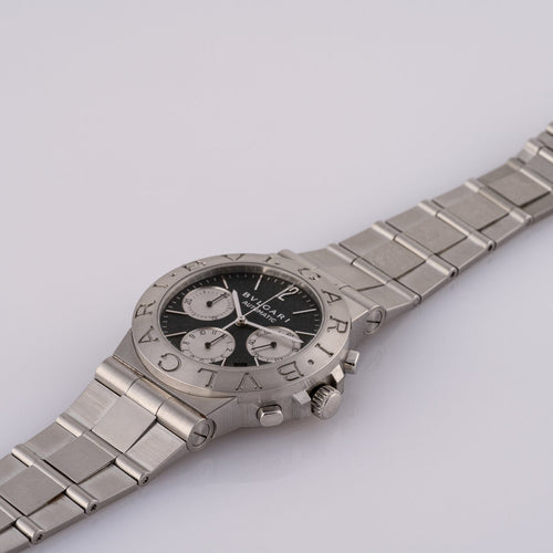Bulgari Diagono - Montre CH35S en acier 58 Facettes TOT-02371