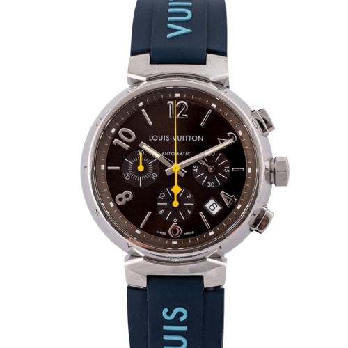 Louis Vuitton Tambour - Montre Automatic Q1121 en acier 58 Facettes TOT-02352