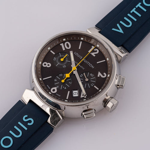 Louis Vuitton Tambour - Montre Automatic Q1121 en acier 58 Facettes TOT-02352