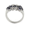 Bague 56 Bague rivière triple en or blanc 18 ct avec diamants et saphirs 58 Facettes 30225