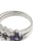 Bague 56 Bague rivière triple en or blanc 18 ct avec diamants et saphirs 58 Facettes 30225
