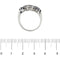 Bague 56 Bague rivière triple en or blanc 18 ct avec diamants et saphirs 58 Facettes 30225