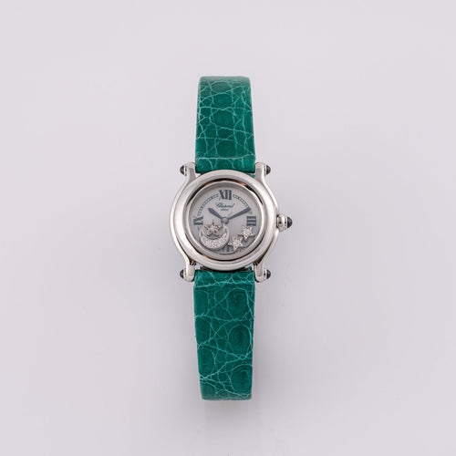 Chopard Happy Sport - Montre en acier et diamants 58 Facettes TOT-02299