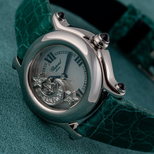 Chopard Happy Sport - Montre en acier et diamants 58 Facettes TOT-02299