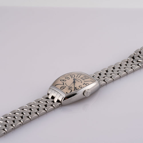 Franck Muller Tonneau Curvex - Montre 5850SC en acier 58 Facettes TOT-02319