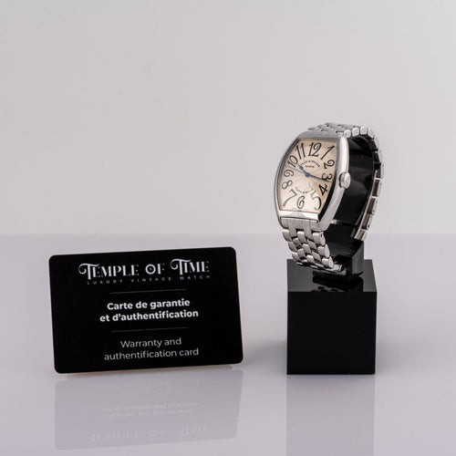 Franck Muller Tonneau Curvex - Montre 5850SC en acier 58 Facettes TOT-02319