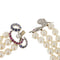 Collier Collier - Perles Akoya trois rangs en or blanc 18 ct, diamants, saphirs et rubis 58 Facettes 31430