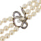 Collier Collier - Perles Akoya trois rangs en or blanc 18 ct, diamants, saphirs et rubis 58 Facettes 31430