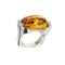Bague 56 Ponte Vecchio Gioielli - Bague en or blanc 18 ct citrine et diamants 58 Facettes 12776