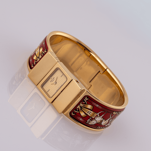 Hermès Loquet - Montre L01.201 plaqué or 58 Facettes TOT-02418