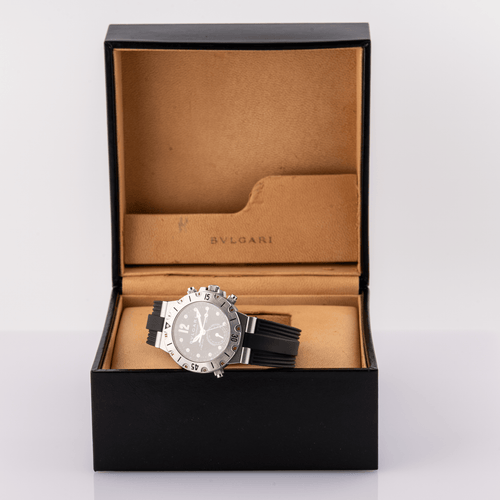 Montre Bulgari Diagono Scuba GMT - Montre SD38SGMT en acier 58 Facettes TOT-02381