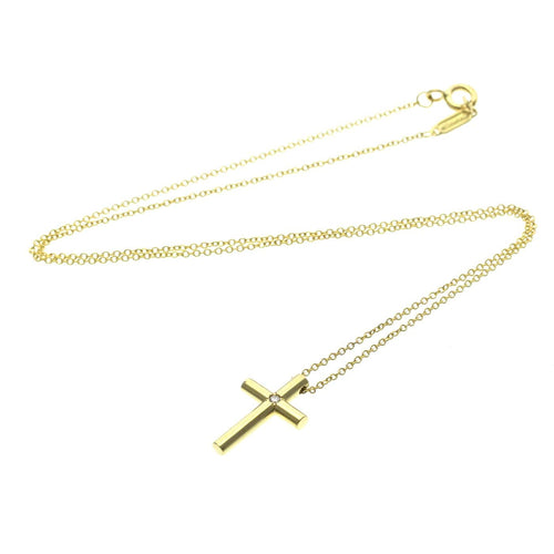 Tiffany & Co. - Pendentif croix en or jaune 18K et diamant 58 Facettes d5ynktsadv