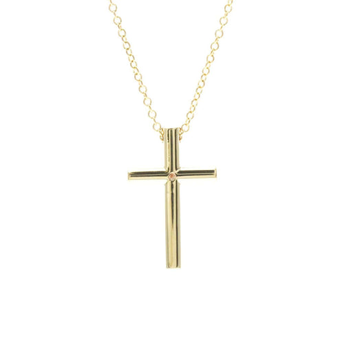 Tiffany & Co. - Pendentif croix en or jaune 18K et diamant 58 Facettes d5ynktsadv