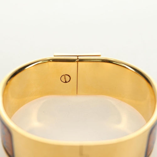 Hermès Loquet - Bracelet jonc en métal et émail imprimé 58 Facettes q8b78hsd8k