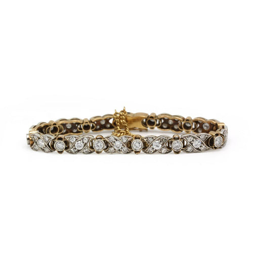Bracelet en or 750‰, argent 800‰ et diamants 58 Facettes 260037R