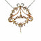 Pendentif édouardien en or 18k, platine, diamant et perles 58 Facettes