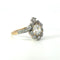 54 Bague en or 18 ct et argent avec diamant taille ancienne 58 Facettes