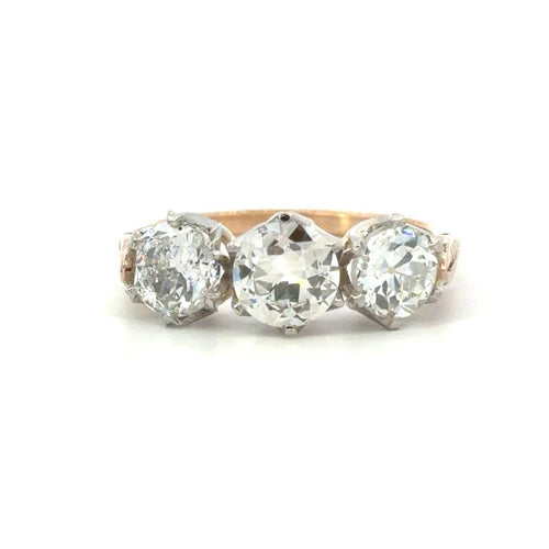 59 Bague en or 14 carats et diamants taille ancienne 58 Facettes