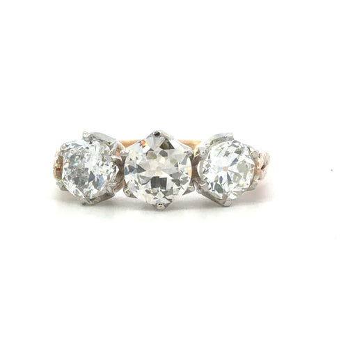 59 Bague en or 14 carats et diamants taille ancienne 58 Facettes