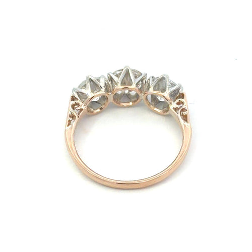 59 Bague en or 14 carats et diamants taille ancienne 58 Facettes