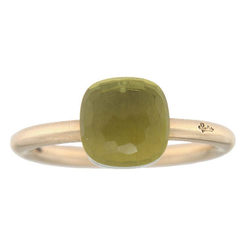 53 Pomellato Nudo Petit - Bague en or rose et quartz lemon 58 Facettes G4021