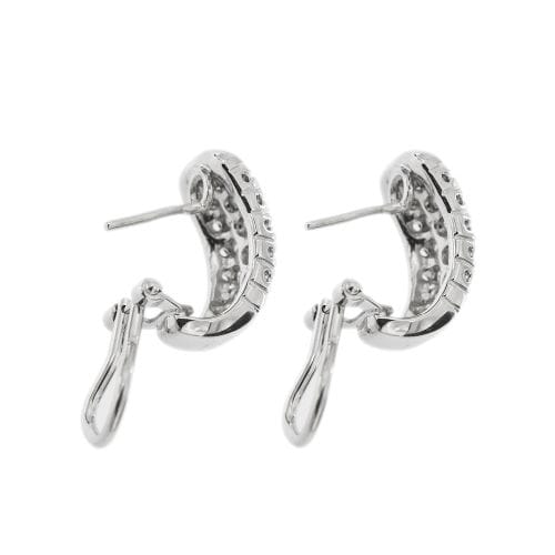 Boucles d'oreilles Boucles d'oreilles puces en or blanc 18 ct et diamants 58 Facettes 31073