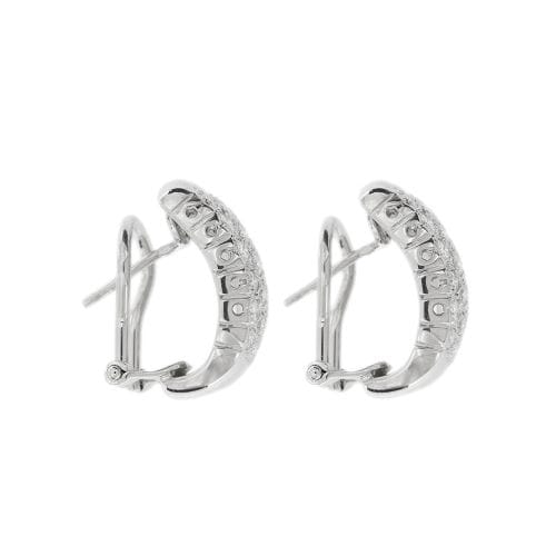 Boucles d'oreilles Boucles d'oreilles puces en or blanc 18 ct et diamants 58 Facettes 31073