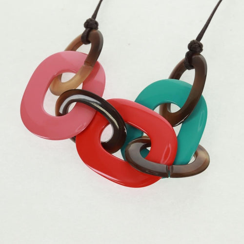 Hermès Karamba - Collier en corne de buffle laquée et coton ciré 58 Facettes kba36s9b0j