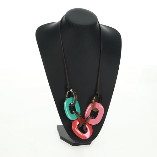Hermès Karamba - Collier en corne de buffle laquée et coton ciré 58 Facettes kba36s9b0j
