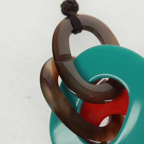 Hermès Karamba - Collier en corne de buffle laquée et coton ciré 58 Facettes kba36s9b0j
