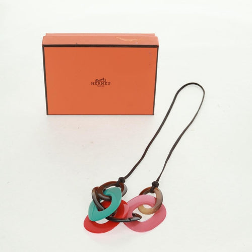 Hermès Karamba - Collier en corne de buffle laquée et coton ciré 58 Facettes kba36s9b0j
