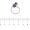 Bague 55 Bague contrariée en or blanc 18 ct avec perles de Tahiti et diamants 58 Facettes 28697