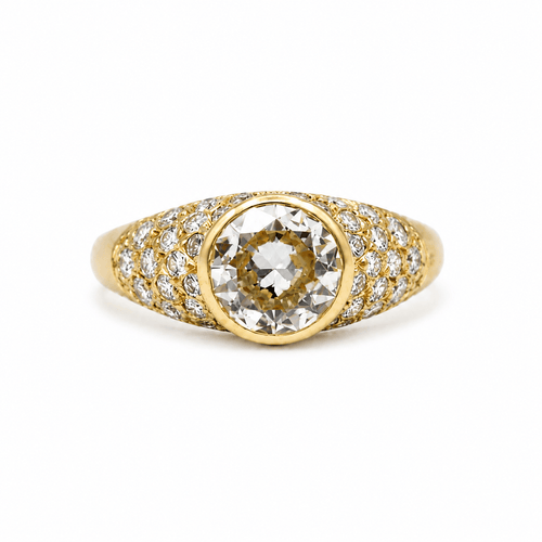 58 Bague jonc en or jaune et diamants 58 Facettes 1.0001644/4