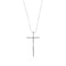 Collier Recarlo - Collier croix double en or blanc 18 ct et diamants 58 Facettes 26524