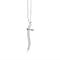 Collier Recarlo - Collier croix double en or blanc 18 ct et diamants 58 Facettes 26524