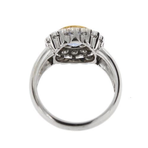 Bague Bague saphir et diamants en or blanc et or jaune 18 ct 58 Facettes 30270