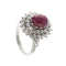 Bague Bague en platine - Rubis cabochon et diamants 58 Facettes 27889