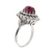 Bague Bague en platine - Rubis cabochon et diamants 58 Facettes 27889