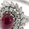 Bague Bague en platine - Rubis cabochon et diamants 58 Facettes 27889