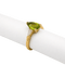 Bague en or jaune avec péridot poire et diamants tapers