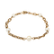 Bracelet chaîne en or jaune et perles de culture