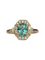 Bague en or jaune 18 ct, tourmaline Paraiba et diamants